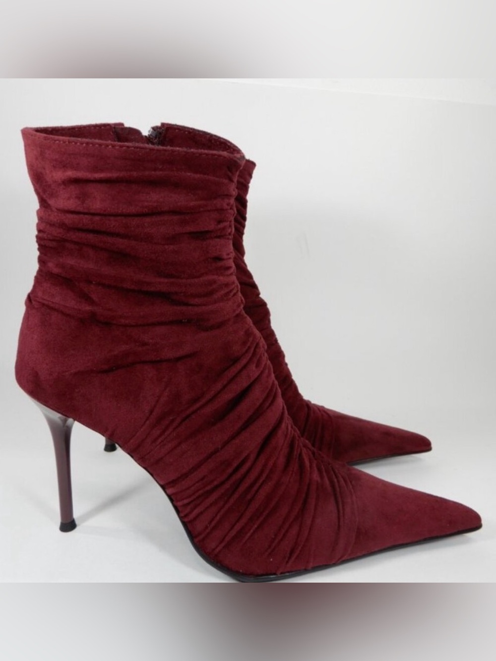 Jeffrey Campbell wine 🍷 Suede Let’s Go Boot 👢